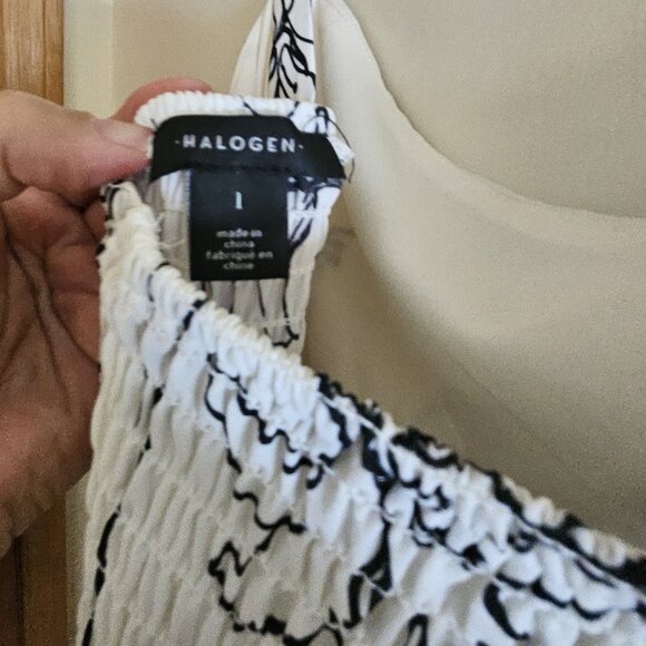 NWT - Halogen Sleeveless Dress - White and Black - Picture 3 of 6